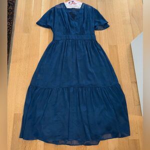 Anthropologie Blue Midi Dress